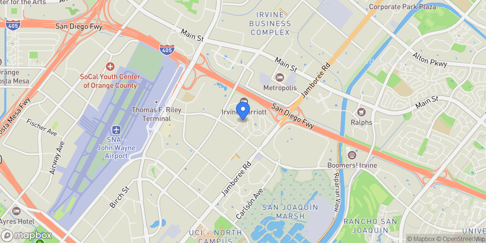 Map showing 87 Waldorf, Irvine, California, United States.