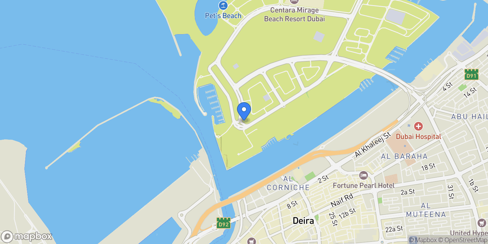 Map showing Dubai Islands - Front - Dubai - United Arab Emirates, Dubai, Dubai, United Arab Emirates.