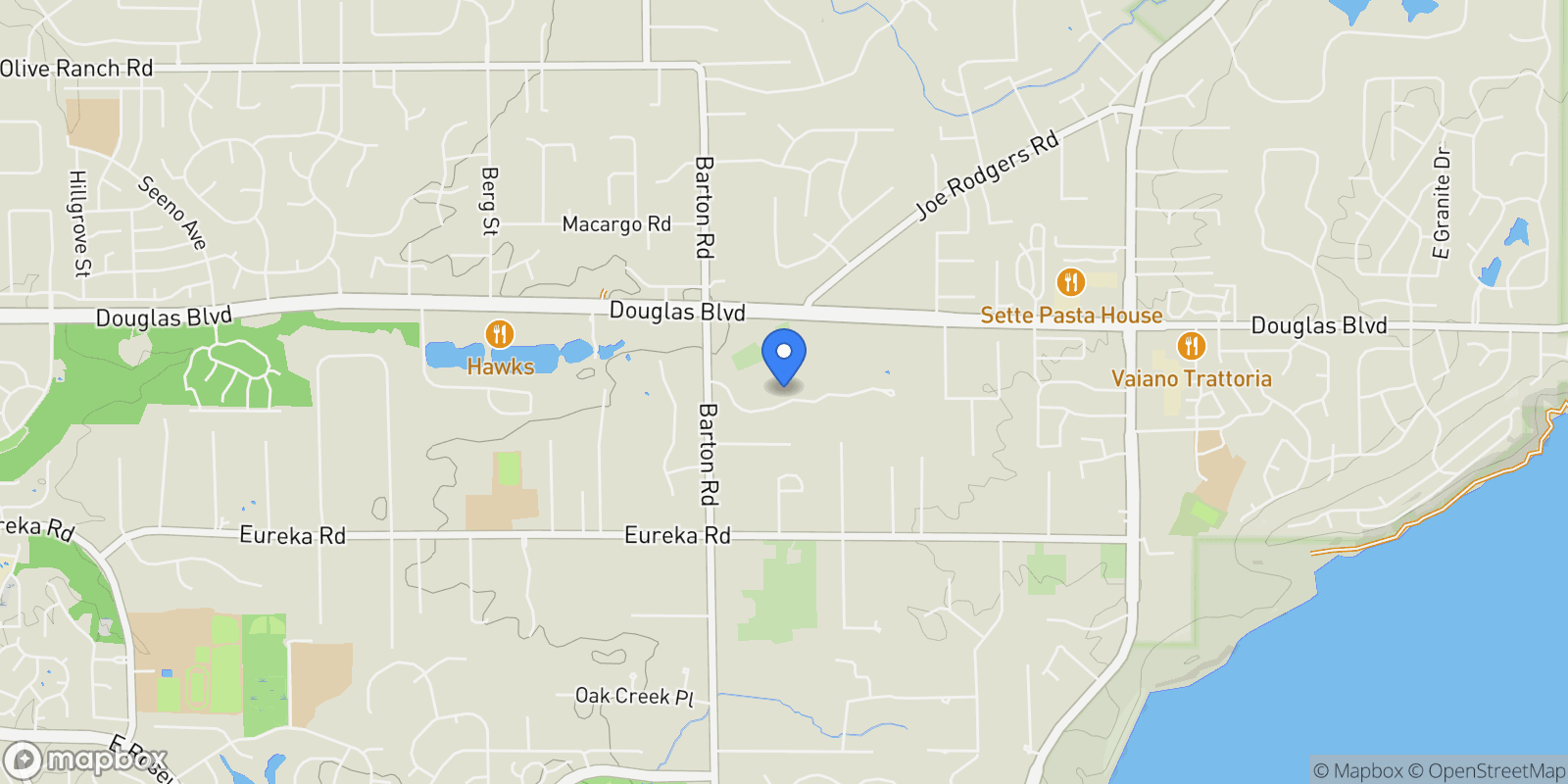 Map showing 6011 Princeton Reach Way, Granite Bay, California, United States.