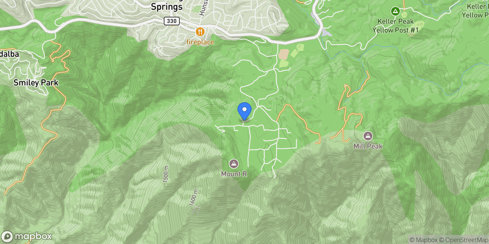 Map showing 32310 Hummingbird Court, Big Bear Lake, California, United States.