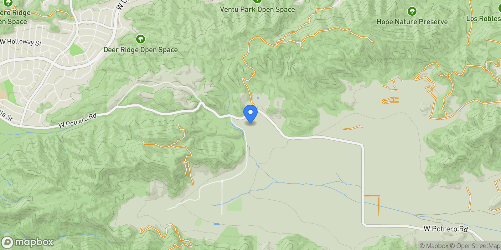 Map showing 1812 W Potrero Road, Thousand Oaks, California, United States.