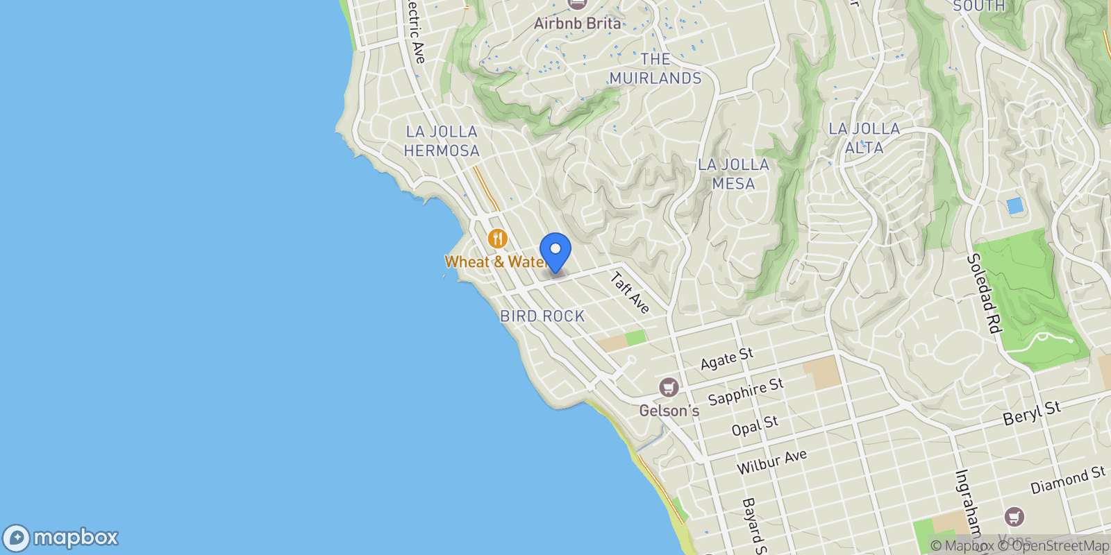Map showing 608 Forward Street, San Diego, California, United States.