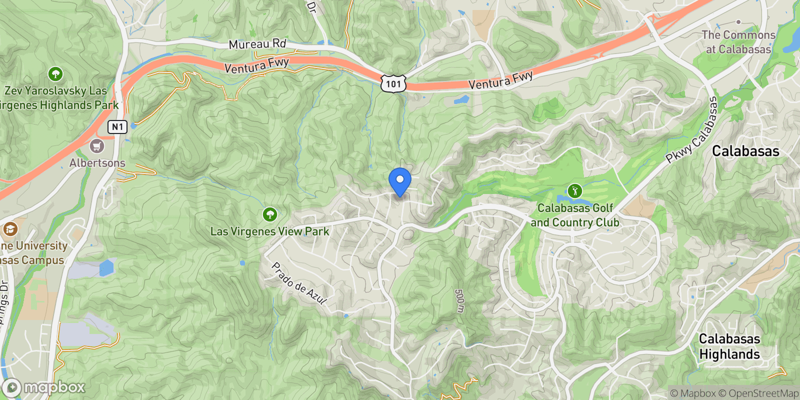 Map showing 4169 Prado De La Puma, Hidden Hills, California, United States.