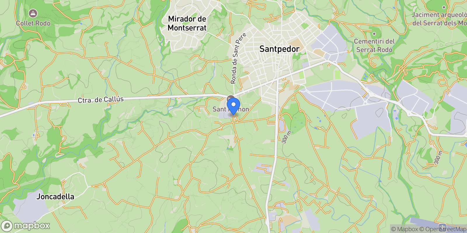 Map showing Camí de Juncadella, Finca El Racó, Santpedor, Catalonia, Spain.