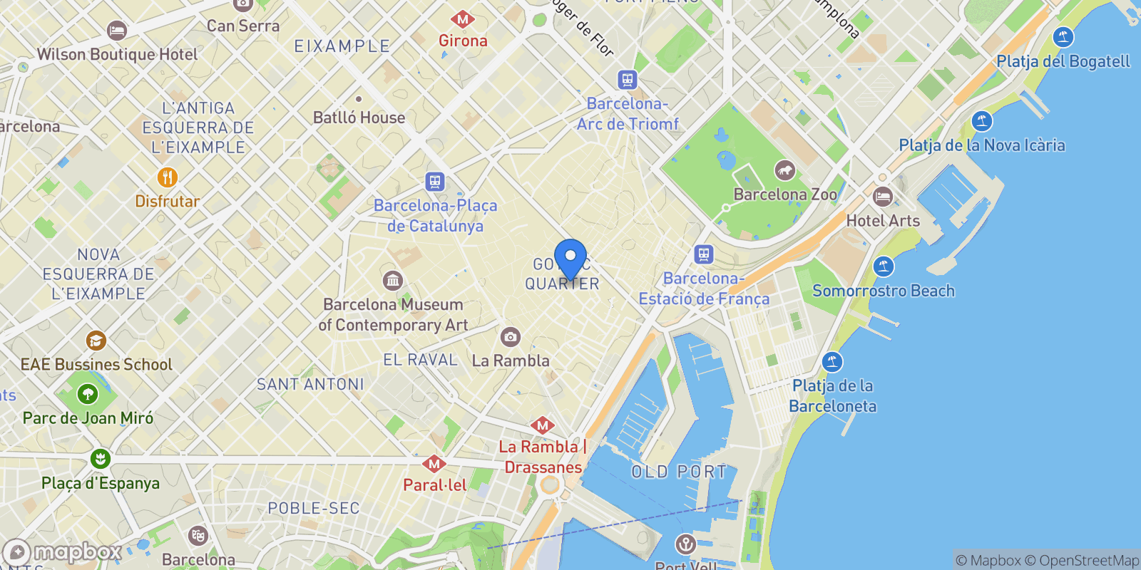 Map showing Avenida Diagonal 524, Barcelona, B 08006, Ciutat Vella, Barcelona, Spain.