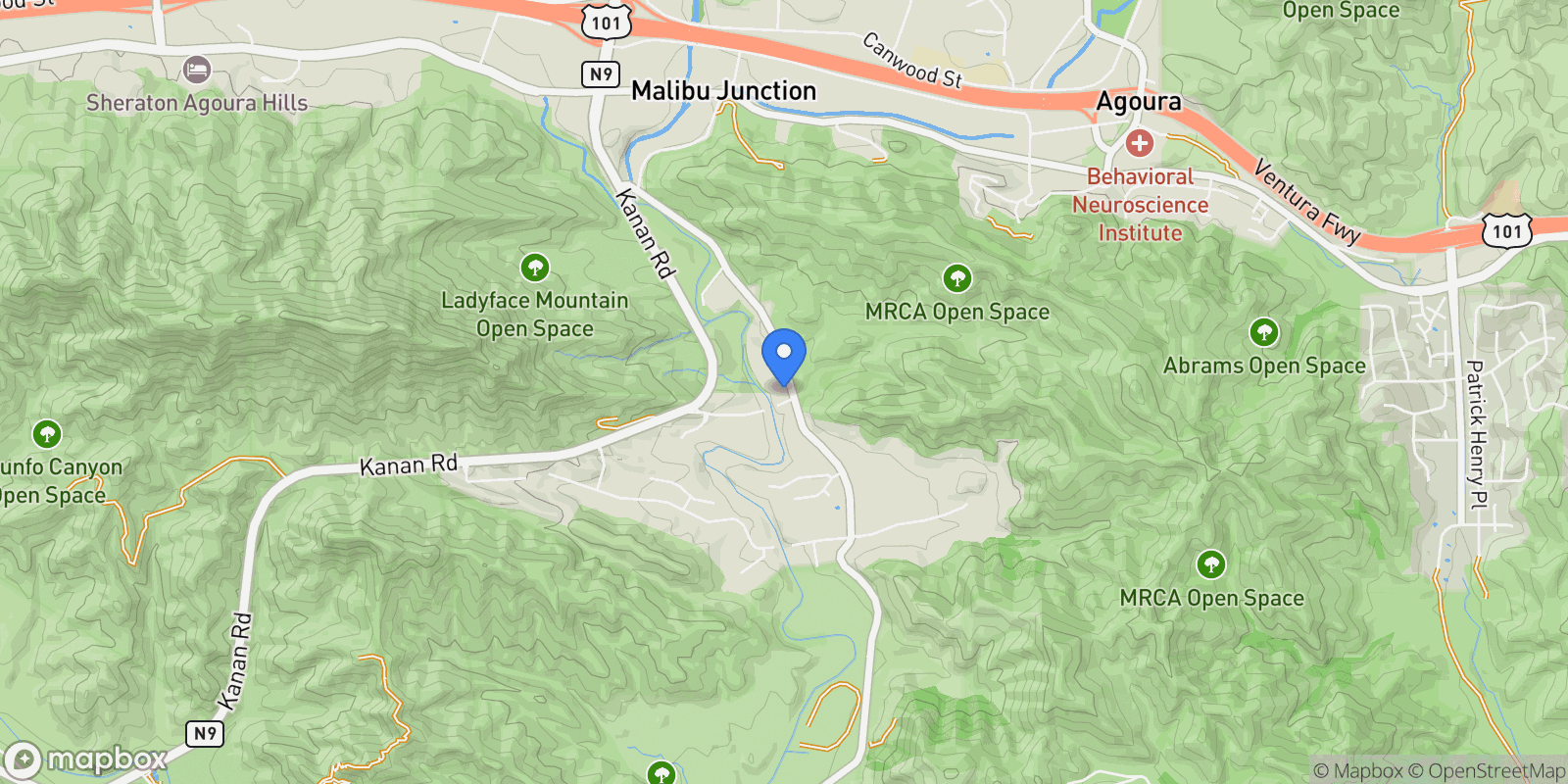 Map showing 4119 Cornell Road, Agoura Hills, California, United States.
