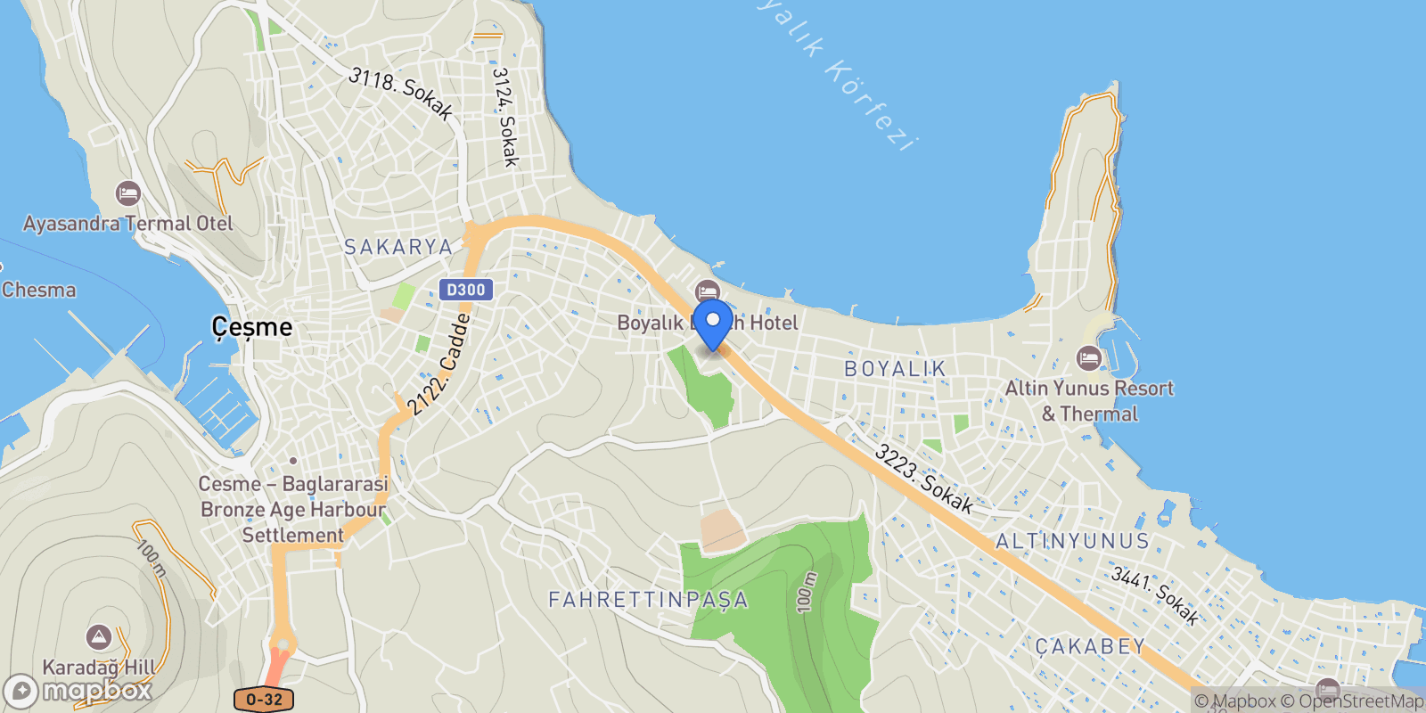 Map showing 2113. Sokak #3/1, Çeşme, İzmir 35930, Çeşme, İzmir, Turkey.