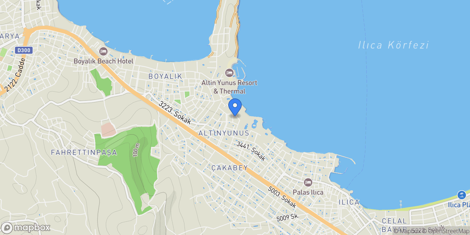 Map showing 3430 sk 3430 sk #13, İzmir, İzmir 35930, Çeşme, İzmir, Turkey.