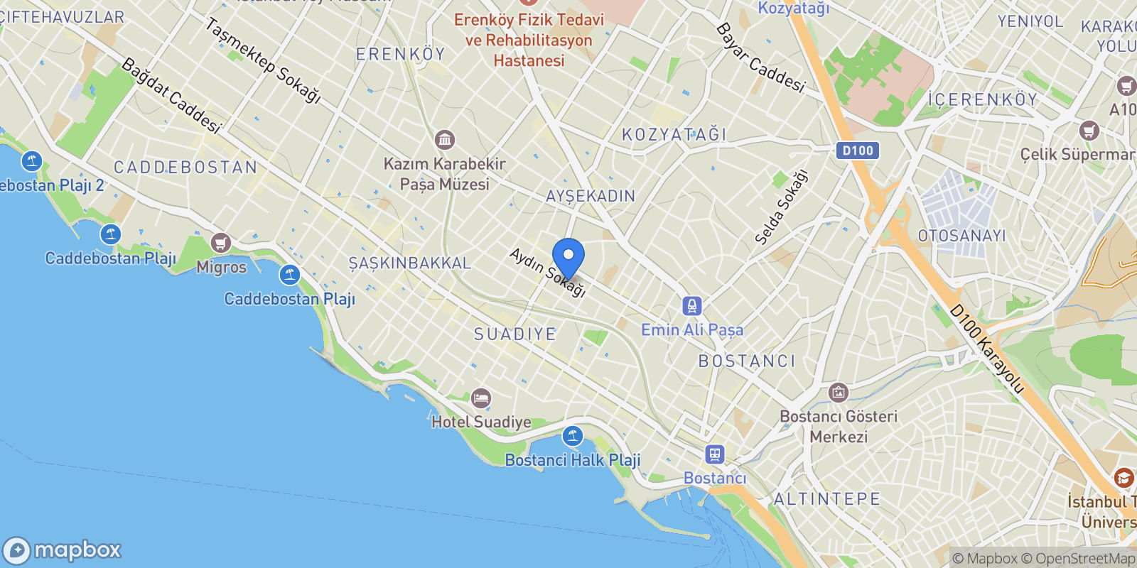Map showing 17 Yusuf Çavuş Sokak #Kamer apt, Kadıköy, İstanbul 34740, İstanbul, İstanbul, Turkey.