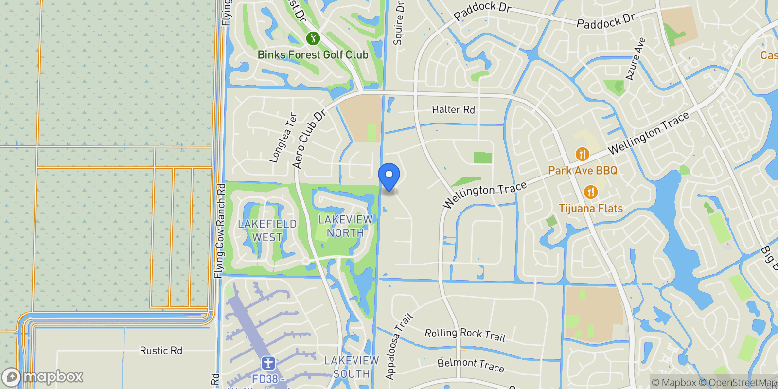 Map showing 1442 Clydesdale Avenue, Wellington, Florida, United States.