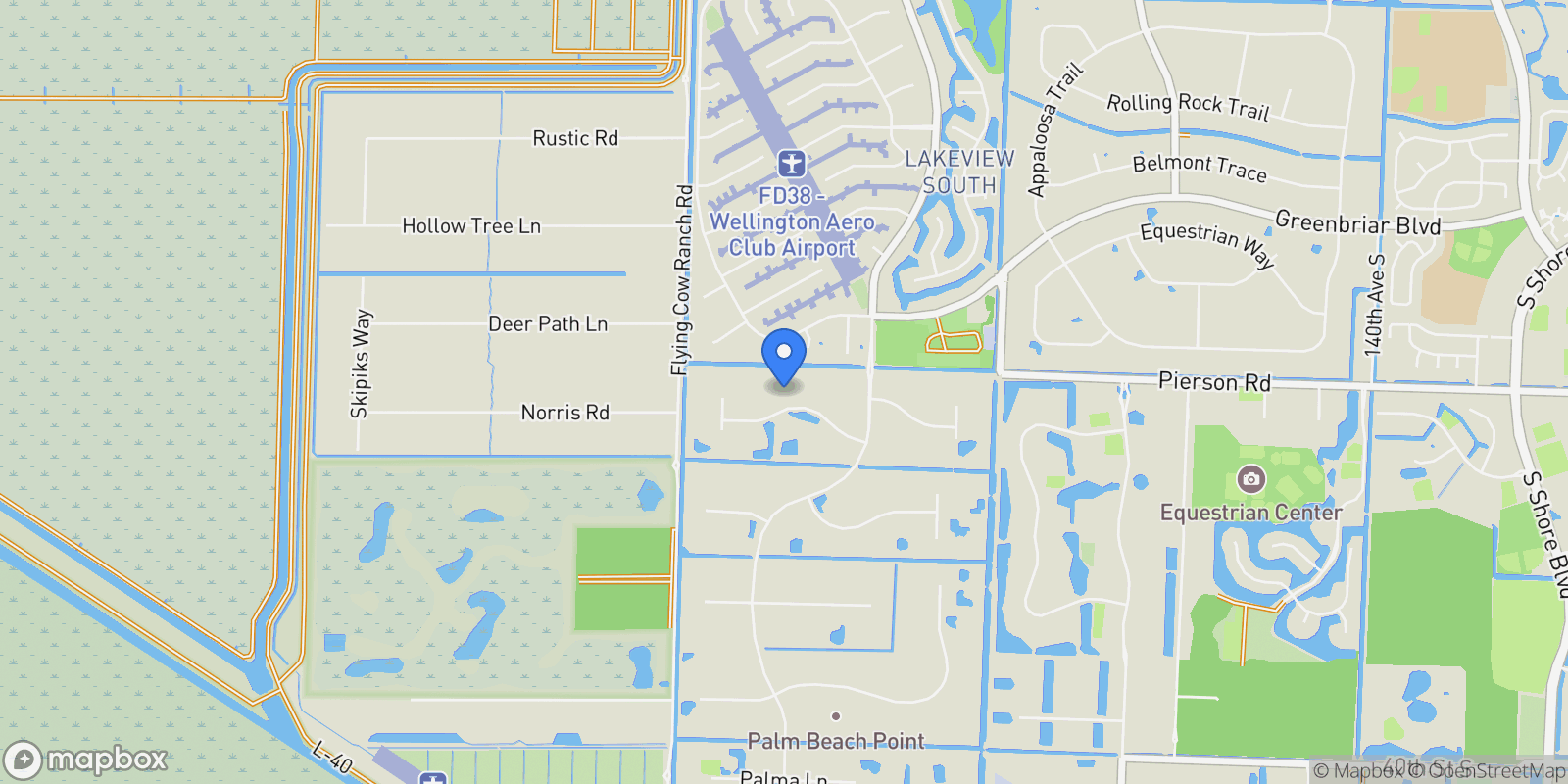 Map showing 15527 Imperial Point Lane, Wellington, Florida, United States.