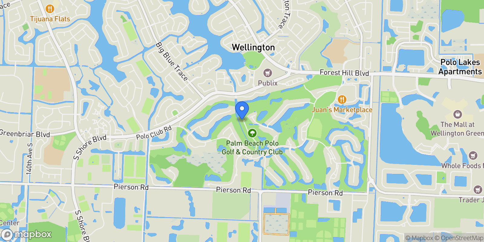 Map showing 2359 Muir Circle, Wellington, Florida, United States.