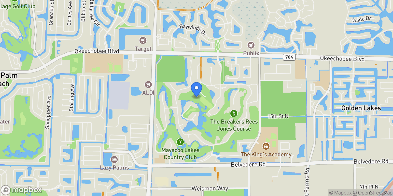 Map showing 1535 Fairway Terrace, West Palm Beach, Florida, United States.