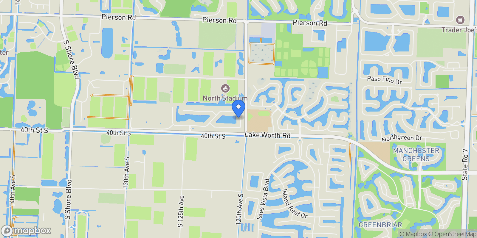 Map showing 12376 Equine Lane, Wellington, Florida, United States.