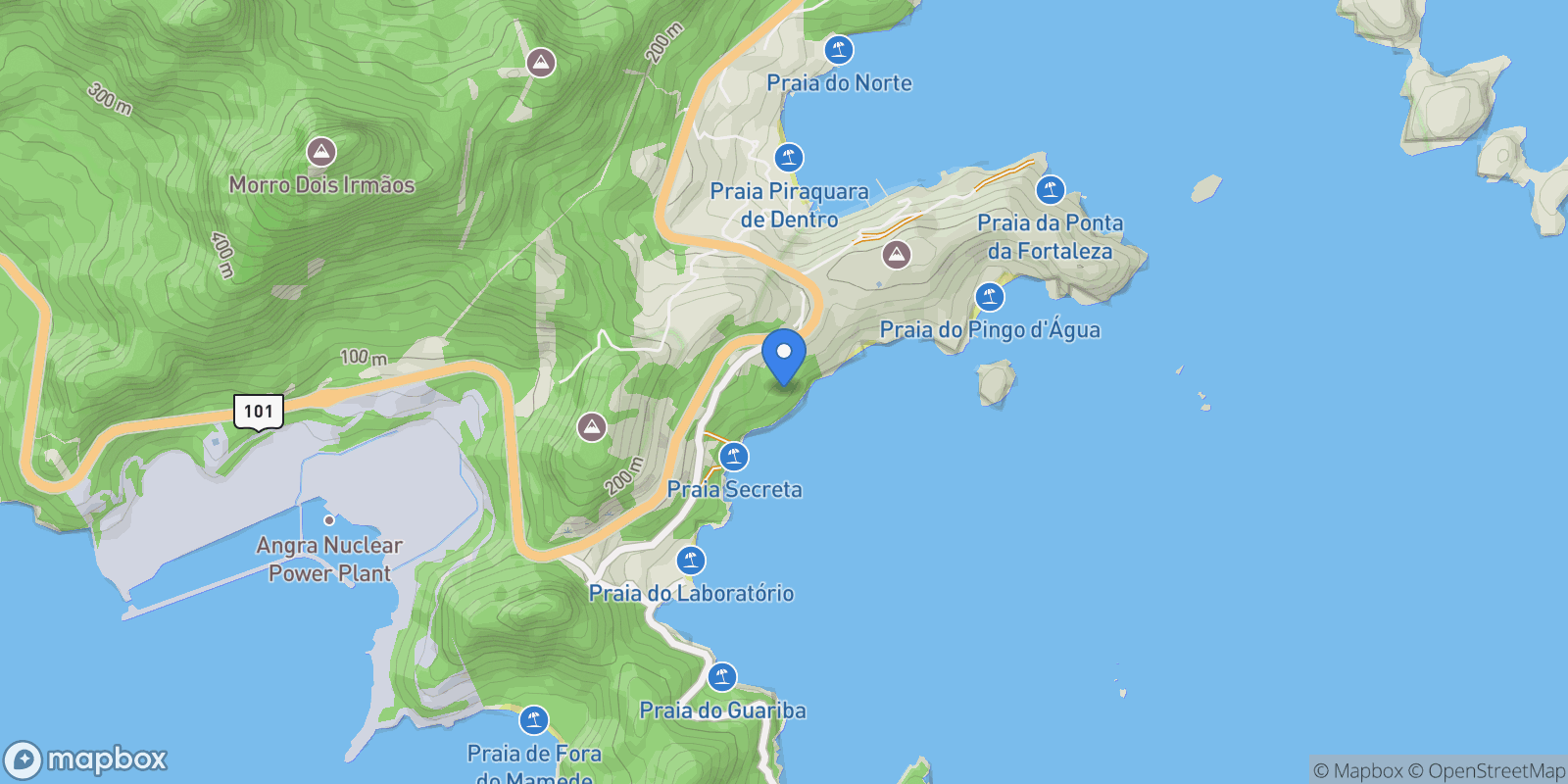 Map showing Piraquara, State of Rio de Janeiro, Brazil.