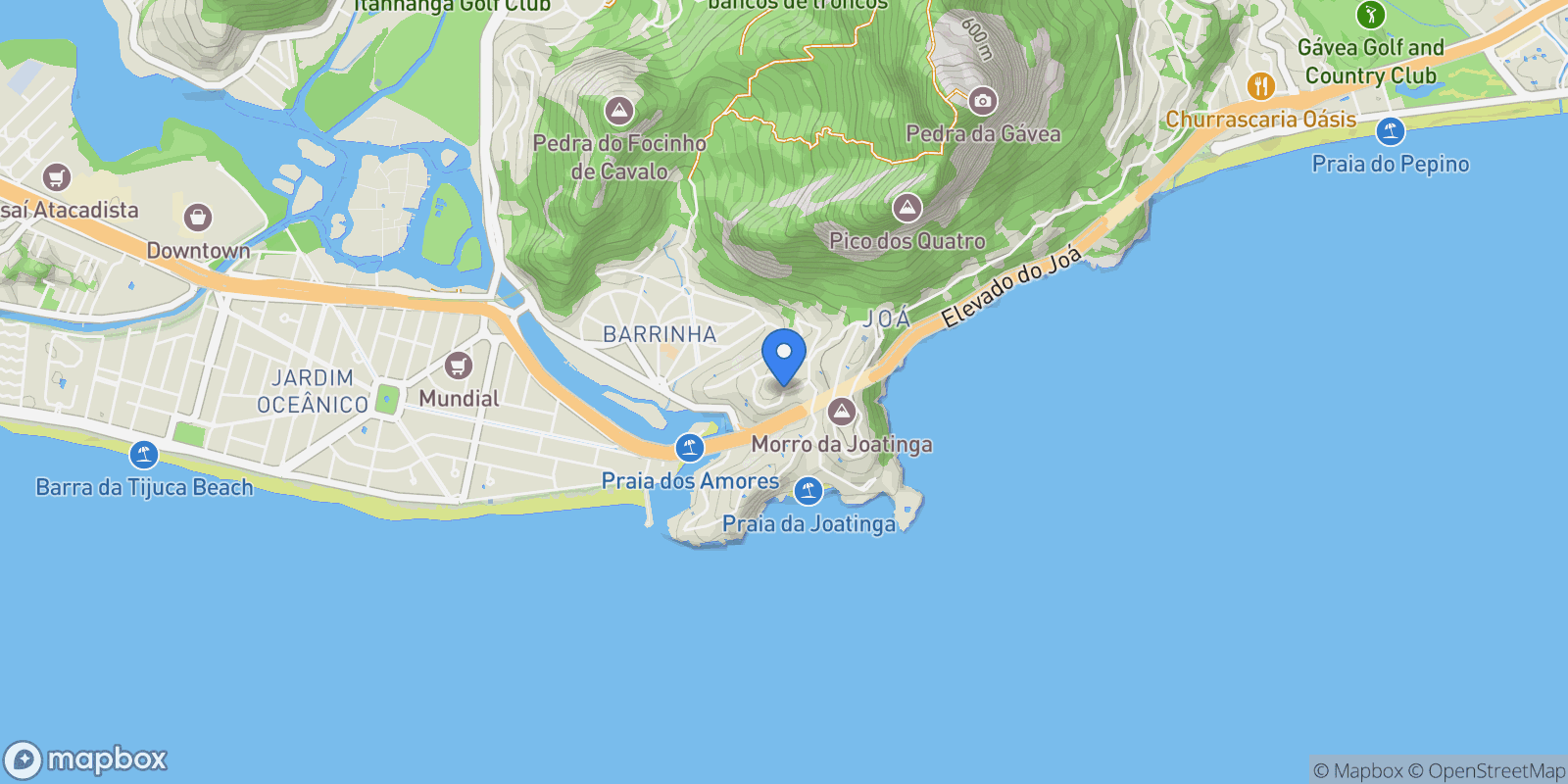 Map showing Rio de Janeiro, State of Rio de Janeiro, Brazil.