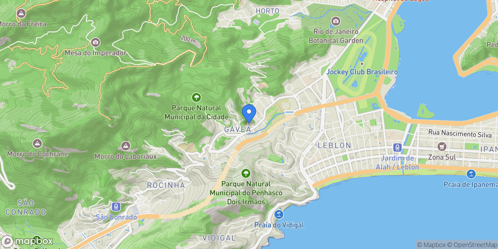 Map showing Rio de Janeiro, State of Rio de Janeiro, Brazil.
