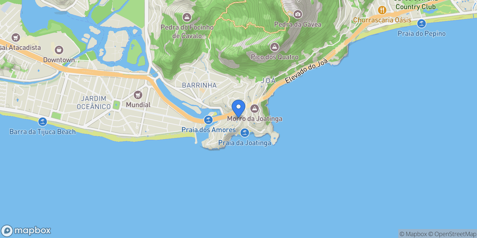 Map showing Rio de Janeiro, State of Rio de Janeiro, Brazil.