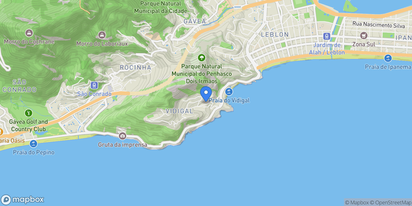 Map showing Rio de Janeiro, State of Rio de Janeiro, Brazil.