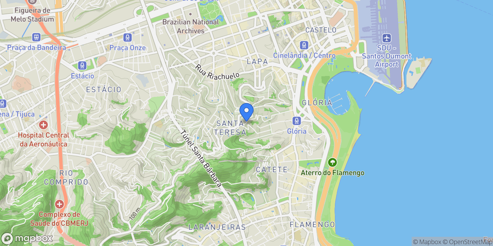Map showing Rio de Janeiro, State of Rio de Janeiro, Brazil.