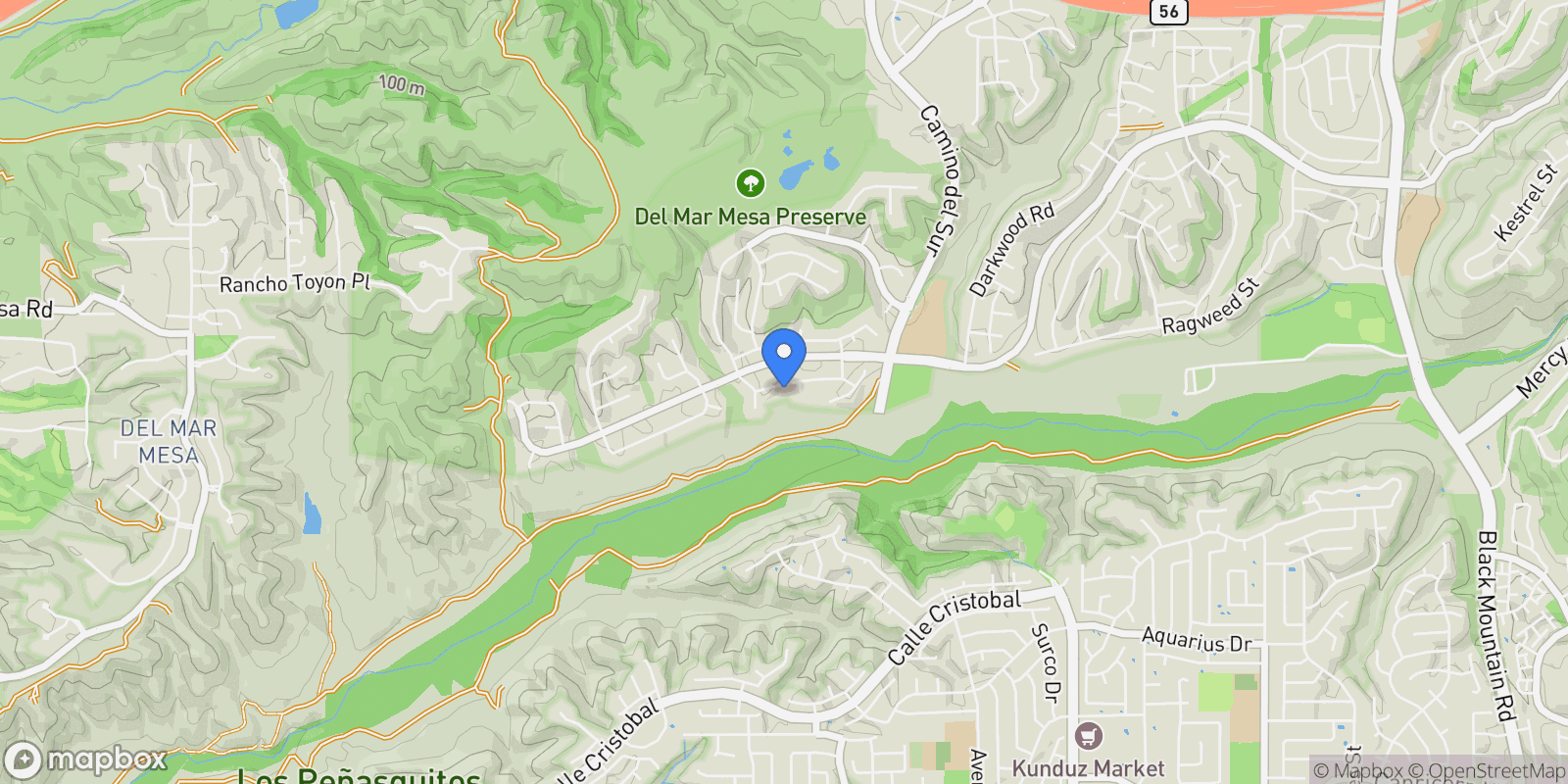 Map showing 7665 Salix Place, San Diego, CA 92129, San Diego, California, United States.