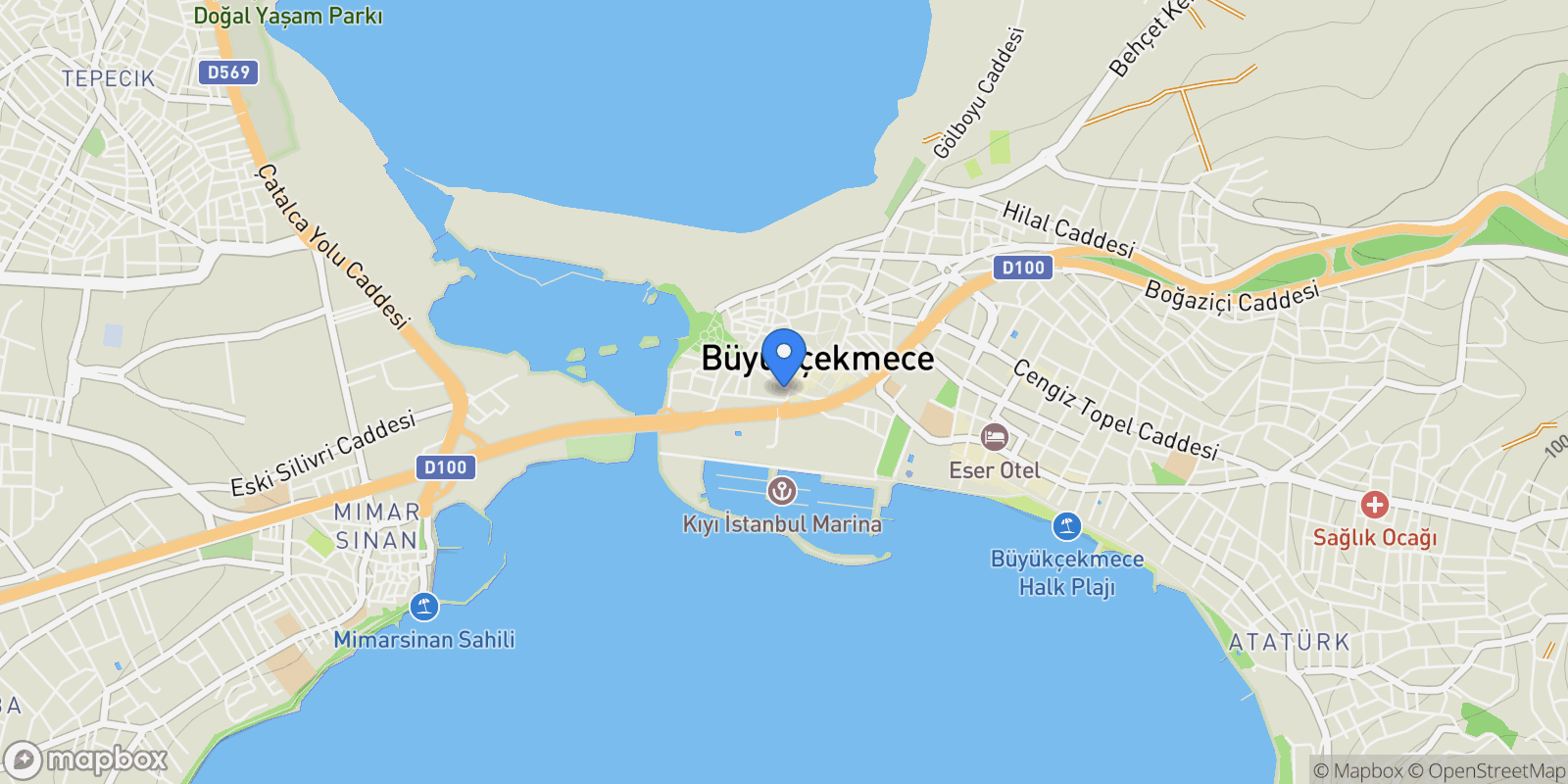Map showing Karaağaç, Dr. Hasan Akgün Caddesi No 20/339, 34500 Büyükçekmece/İstanbul, Buyukcekmece, 34, Büyükçekmece, İstanbul, Turkey.