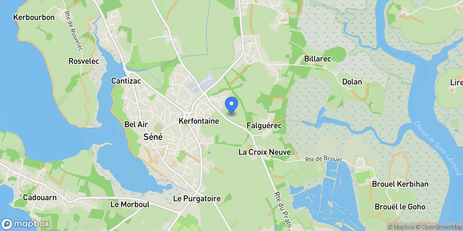 Map showing Séné, Brittany, France.