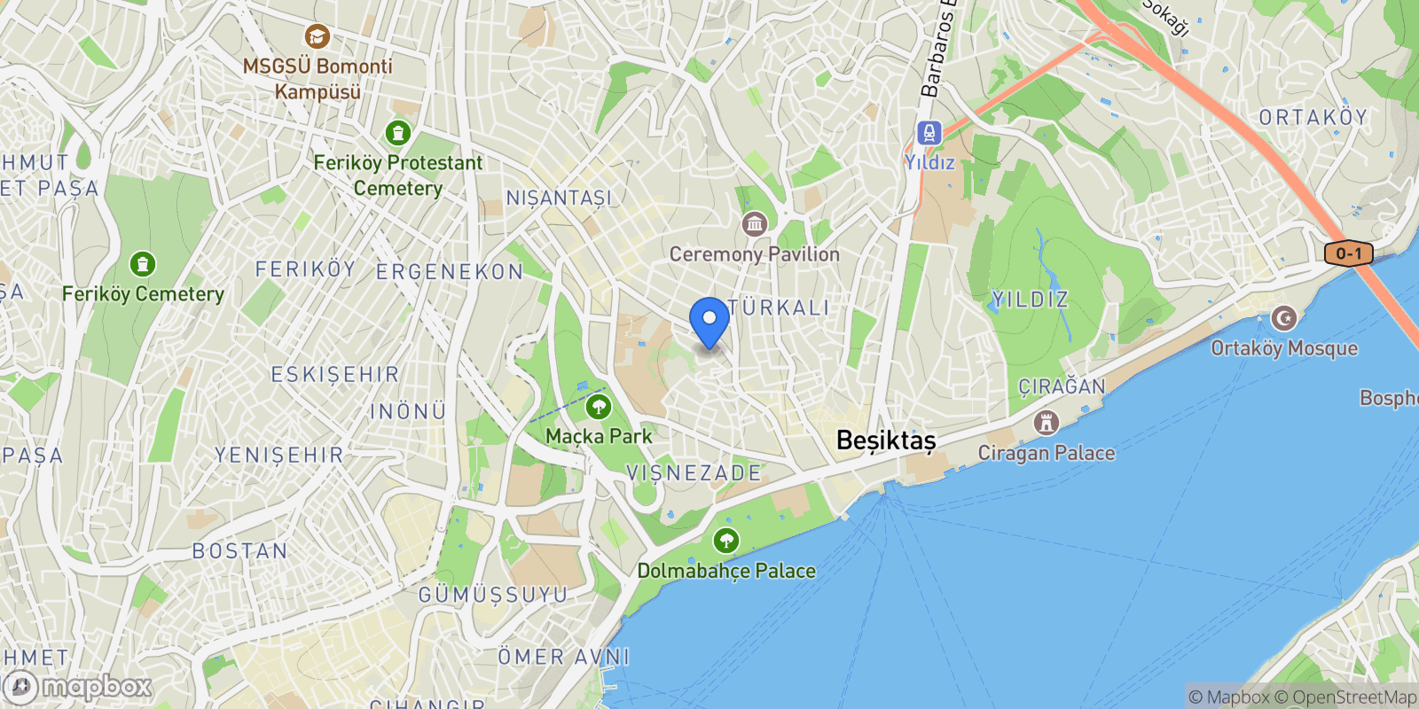 Map showing Vişnezade, Şht. Mehmet Sk. No:9, 34357 Beşiktaş/İstanbul, Sisli, 34, İstanbul, İstanbul, Turkey.