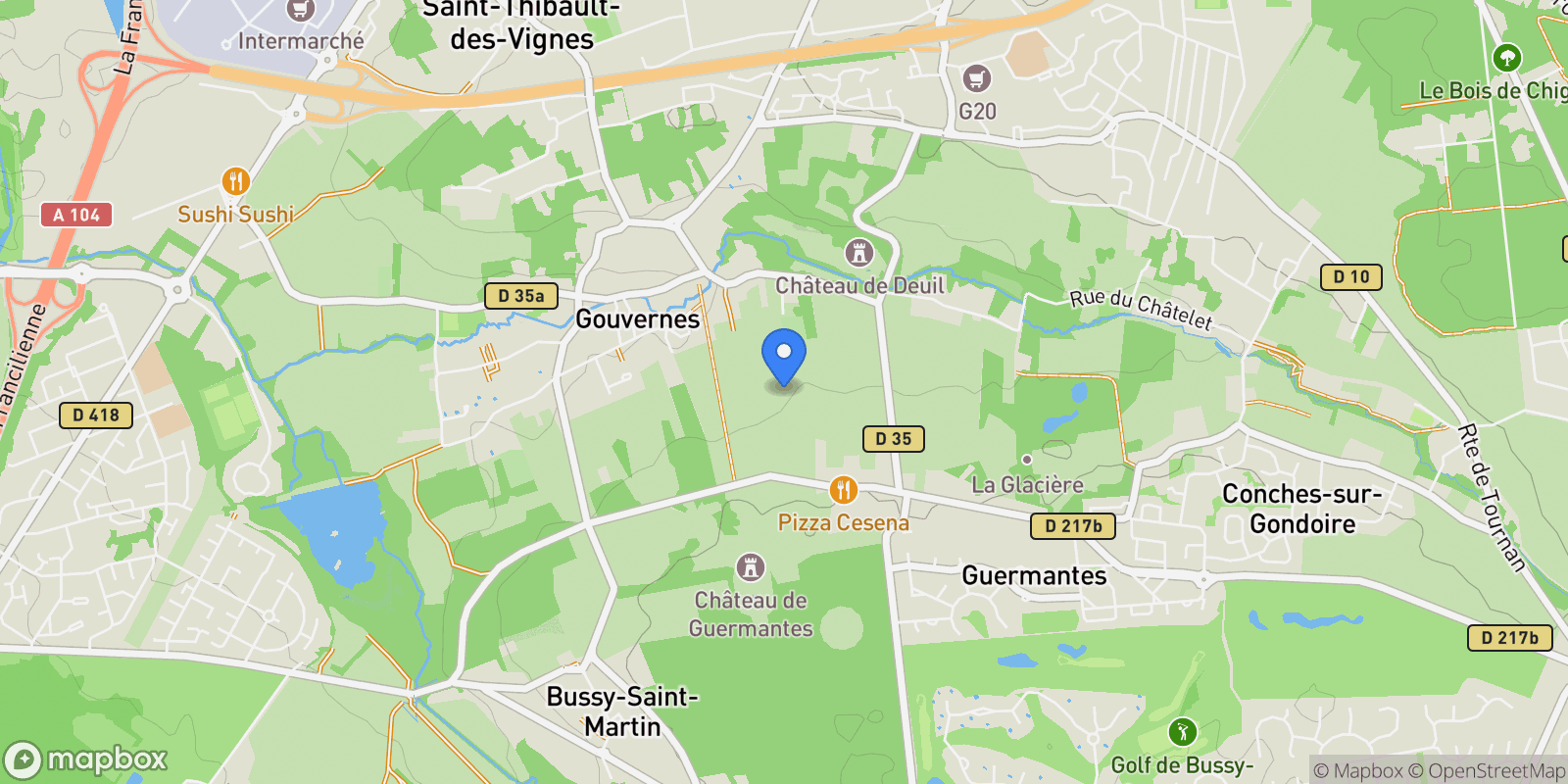 Map showing Gouvernes, Gouvernes, Gouvernes, Île-de-France, France.