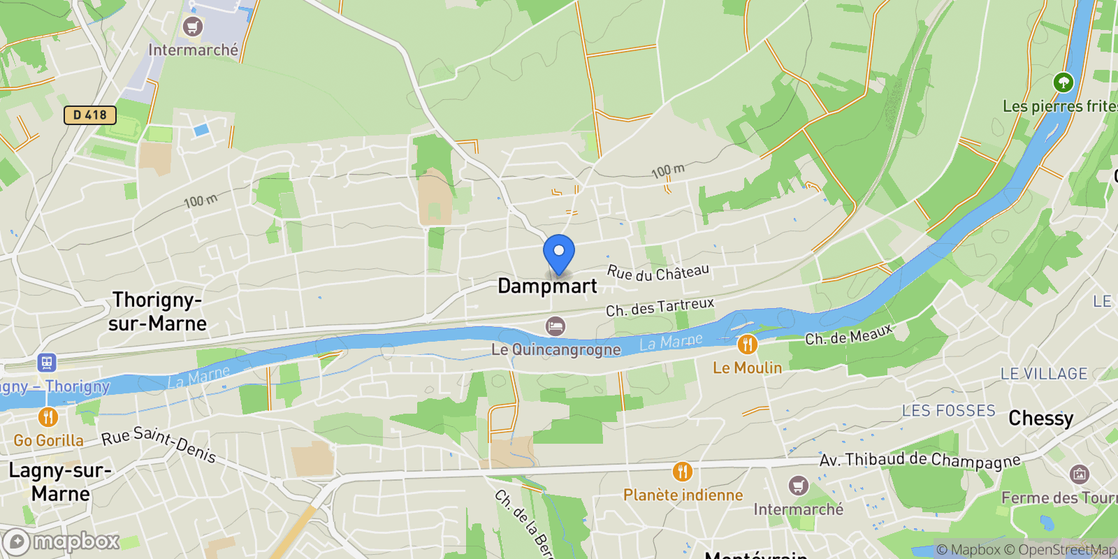 Map showing Dampmart, Dampmart, Dampmart, Île-de-France, France.