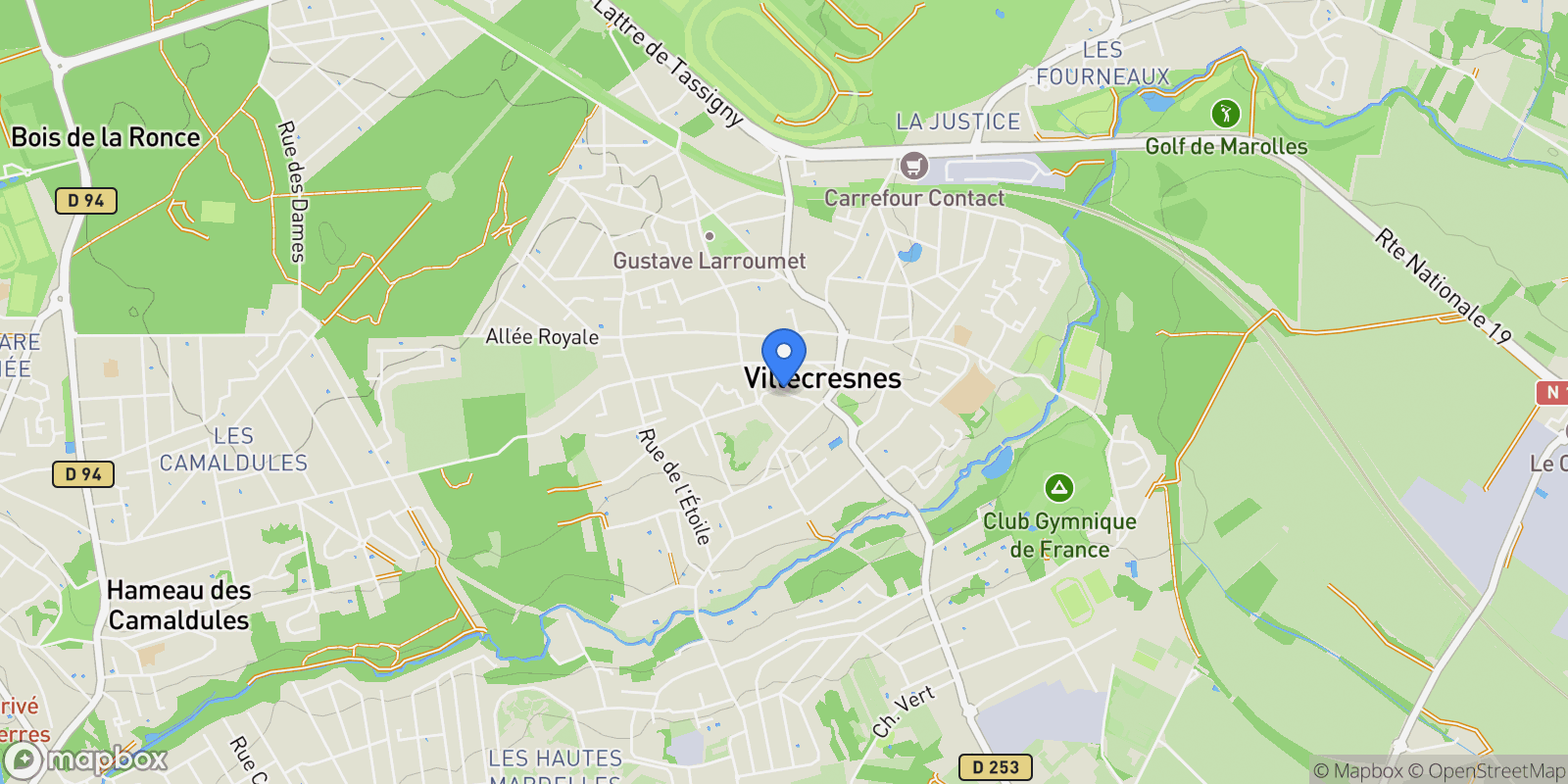 Map showing Villecresnes, Villecresnes, Villecresnes, Île-de-France, France.