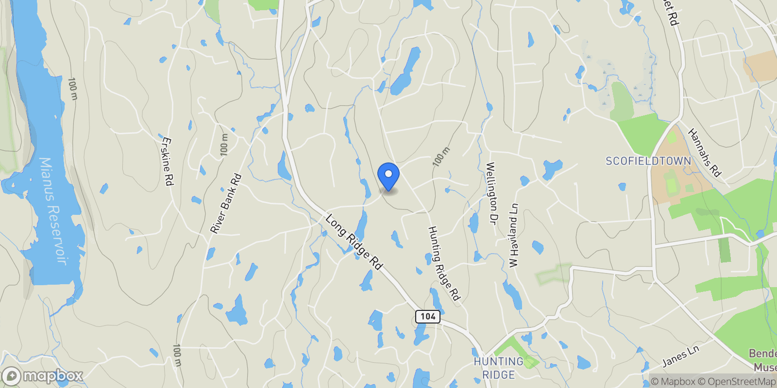Map showing 40 Wildwood Rd, CT, Stamford, Connecticut, United States.