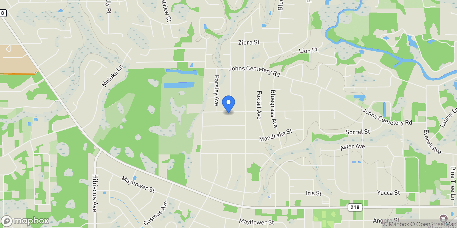 Map showing Middleburg, Florida, United States.