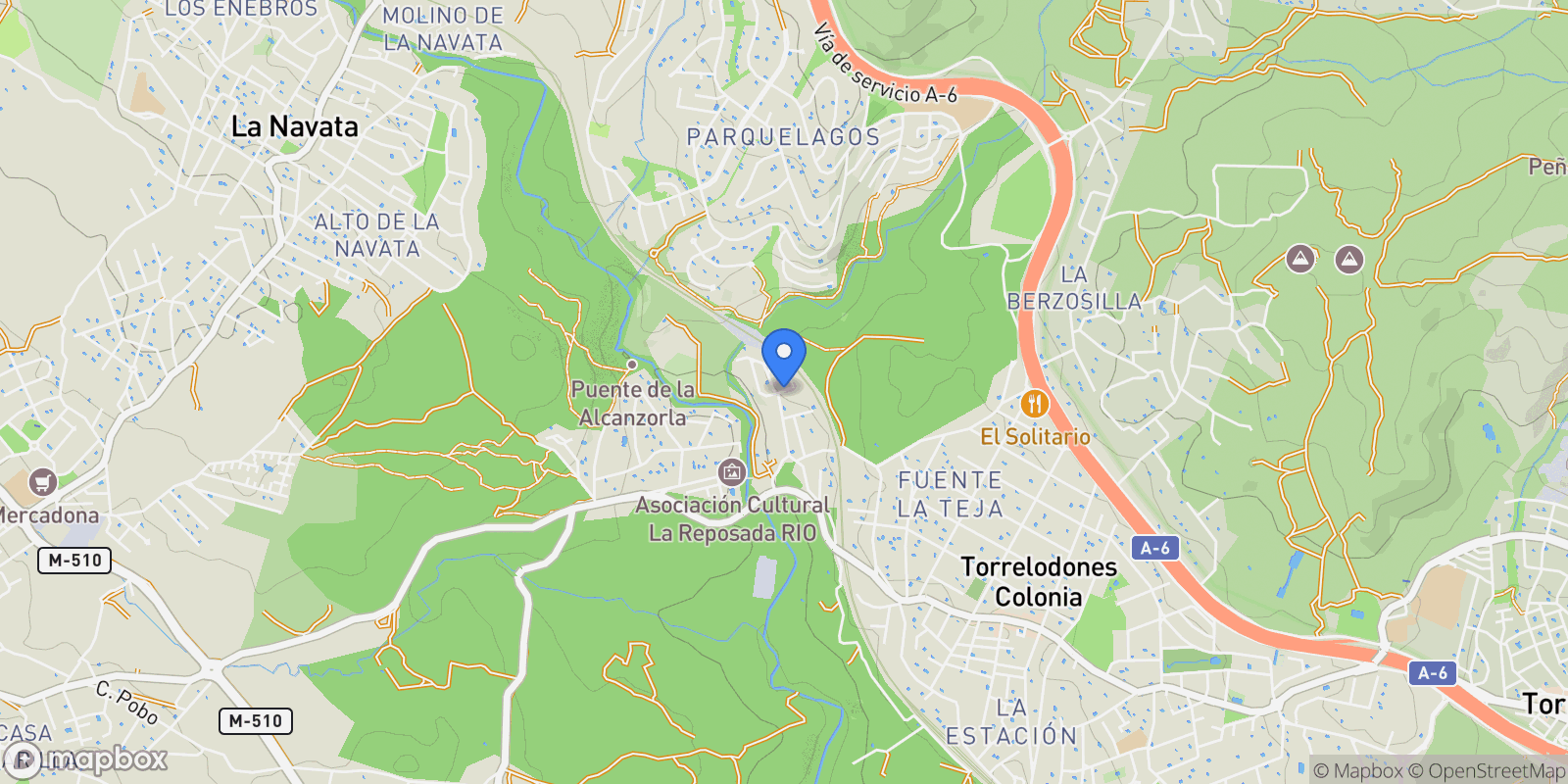 Map showing Calle Araucarias, 2,  Galapagar, Galapagar, Community of Madrid, Spain.