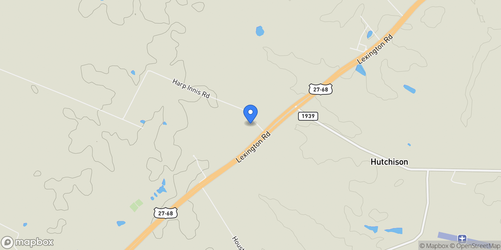 Map showing 125 Harp Innis Road, Paris, KY 40361, Lexington, Kentucky, United States.