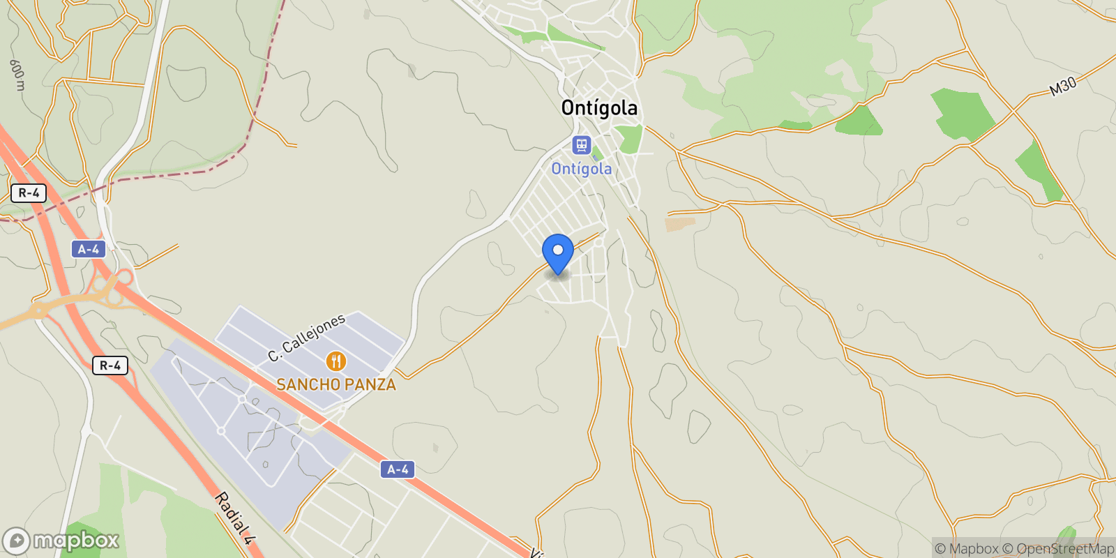 Map showing Calle Atenea,  Ontigola, Ontigola, Castile-La Mancha, Spain.