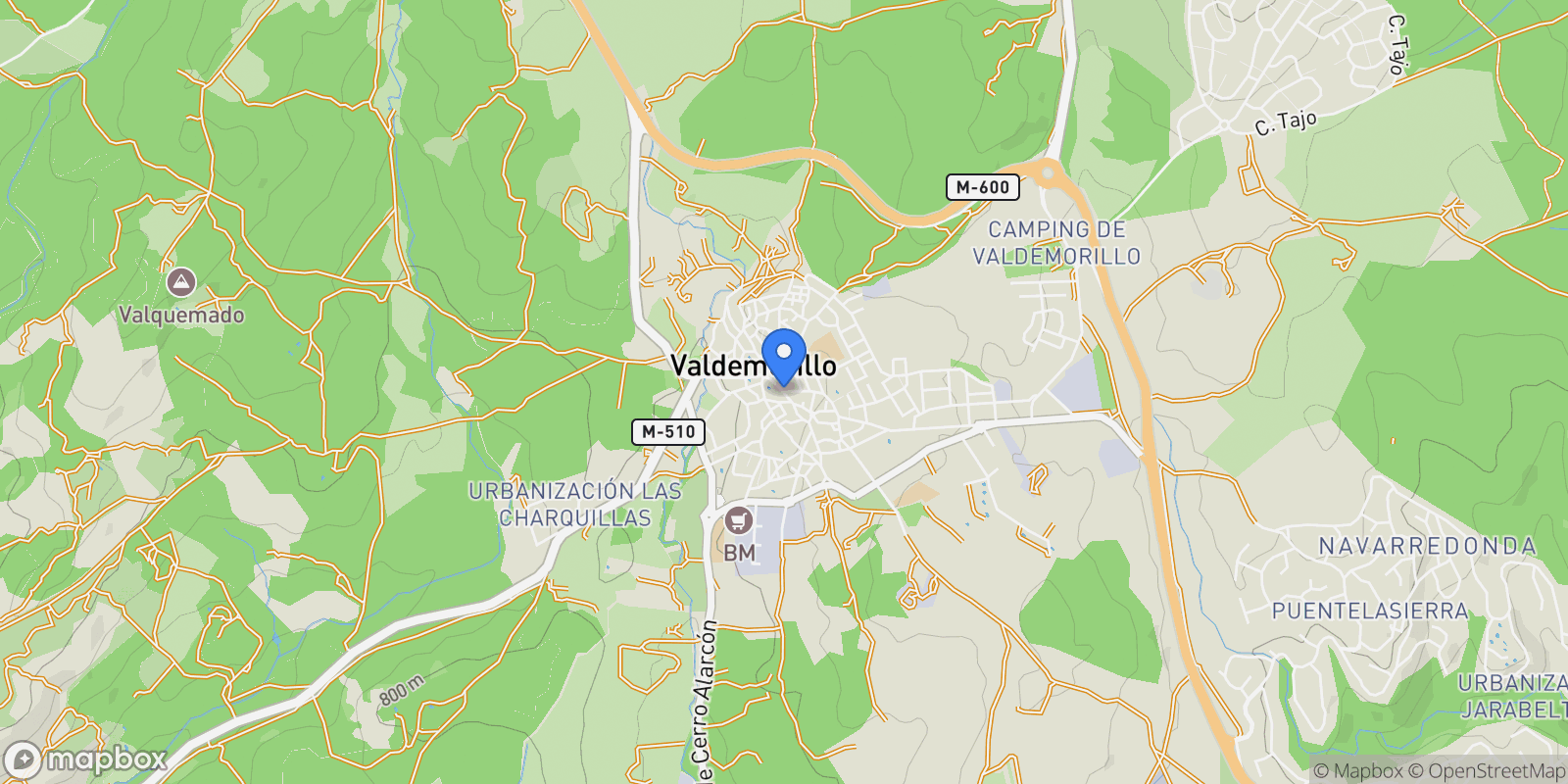 Map showing Calle La Agujera,  Valdemorillo, Valdemorillo, Community of Madrid, Spain.