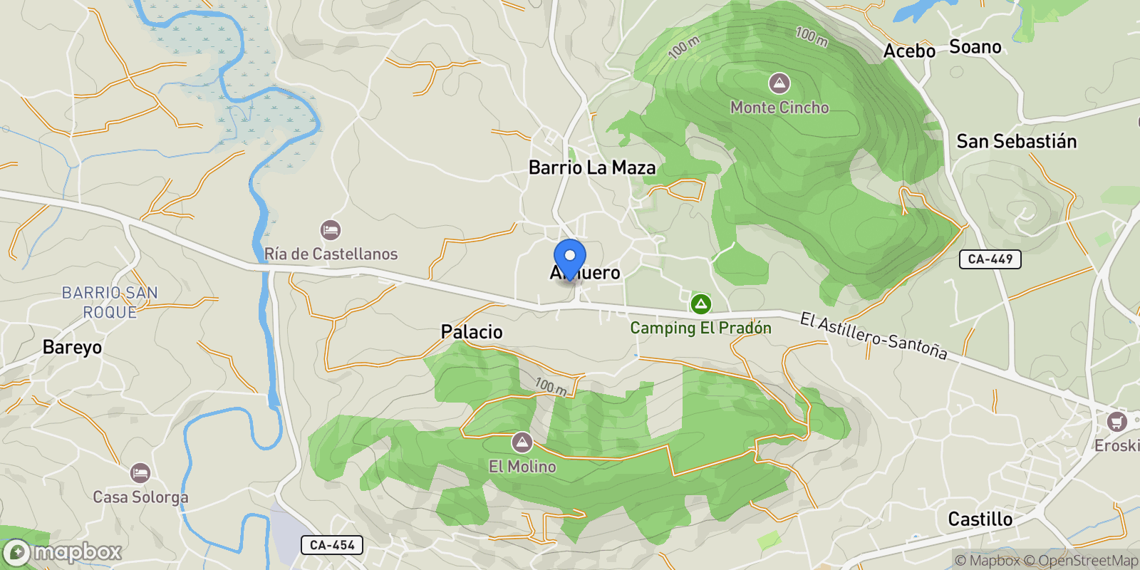 Map showing Arnuero, Cantabria, Spain.