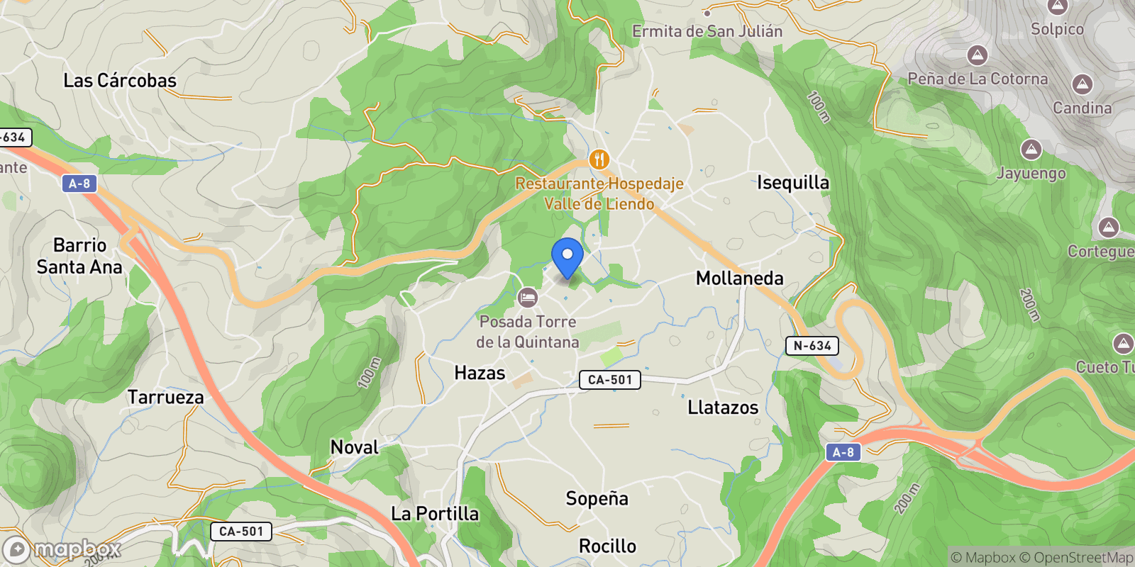 Map showing Liendo, Cantabria, Spain.