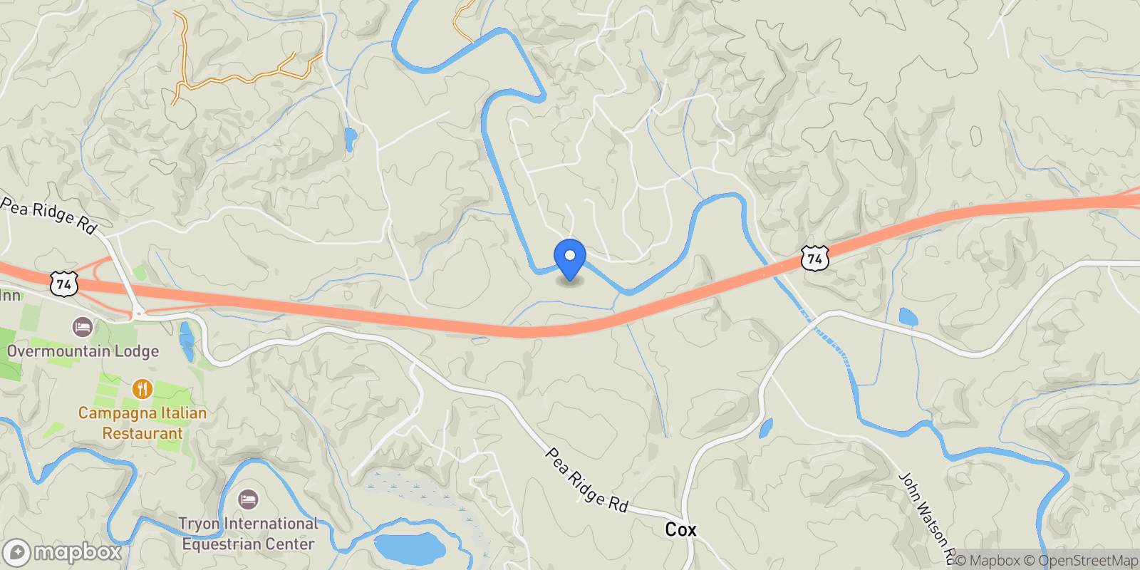 Map showing 99999 Sunnyview Drive, Rutherfordton, NC 28756, Rutherfordton, North Carolina, United States.