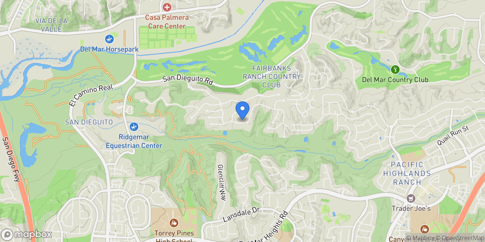 Map showing 4860 Rancho Verde Trail, San Diego, California, United States.