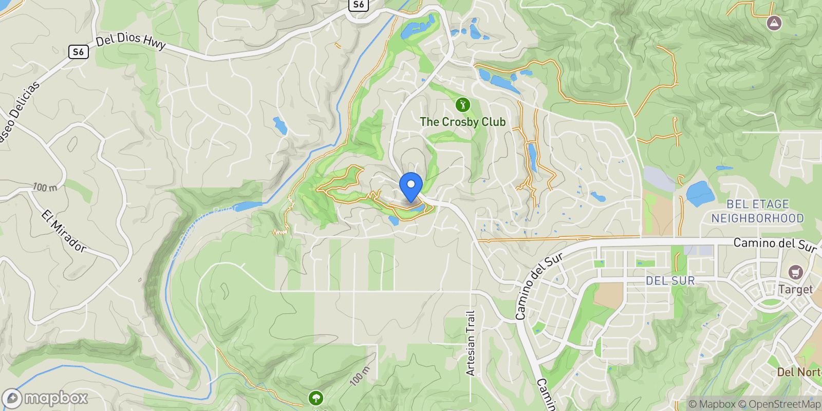 Map showing 16622 Sweet Leilani Lane, Rancho Santa Fe, California, United States.