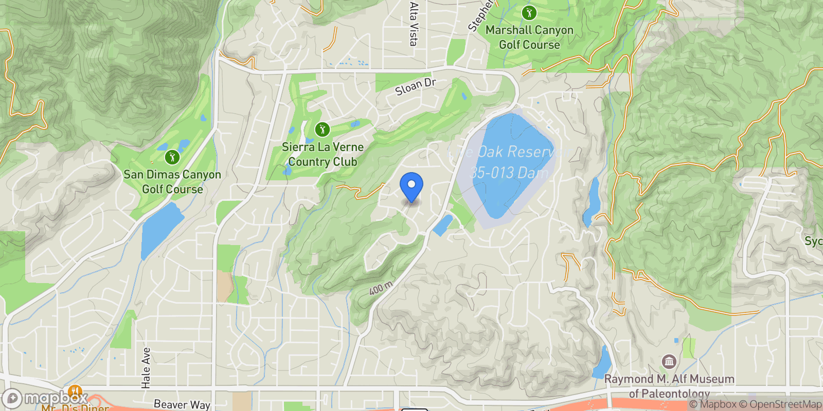 Map showing 5730 Glen Oaks, La Verne, California, United States.