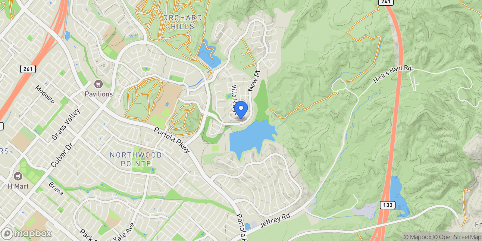 Map showing 163 Summerland, Irvine, California, United States.