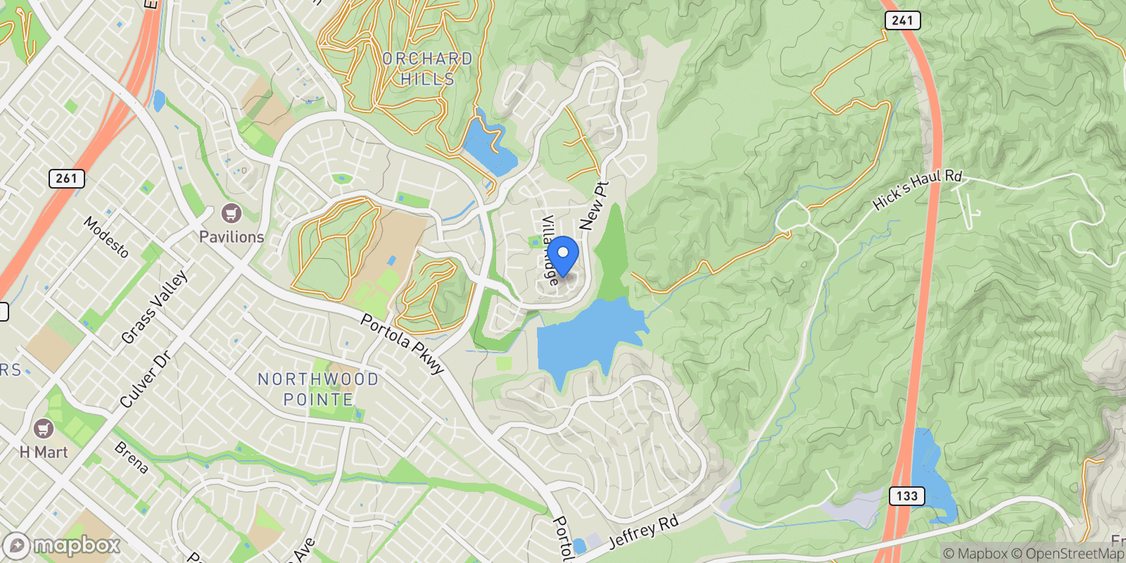 Map showing 103 Sky, Irvine, California, United States.