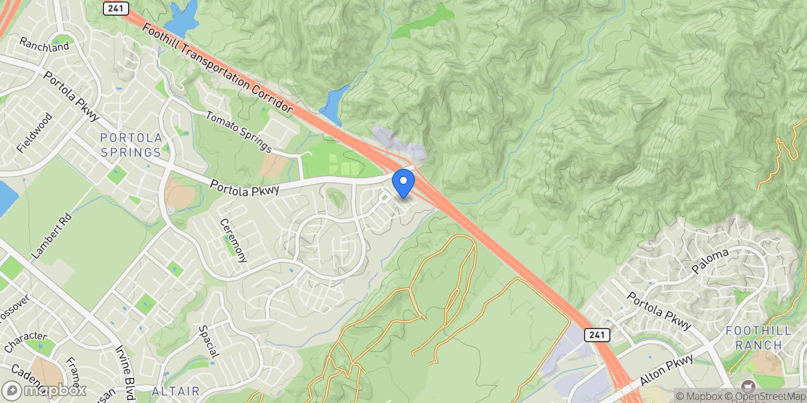 Map showing 136 Newburry, Irvine, California, United States.