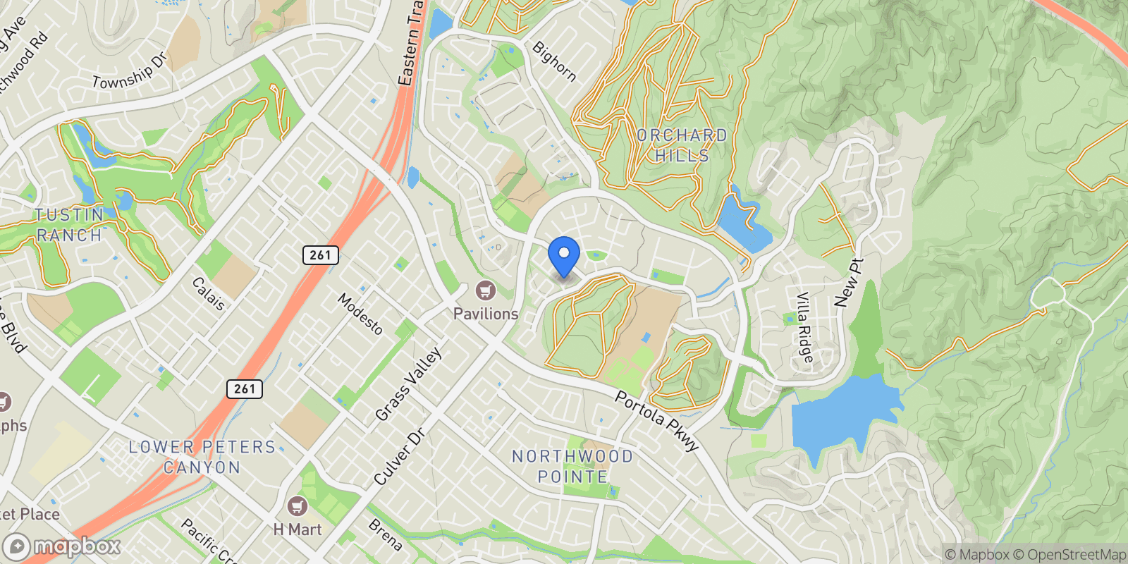 Map showing 51 Painted Sky, Irvine, California, United States.