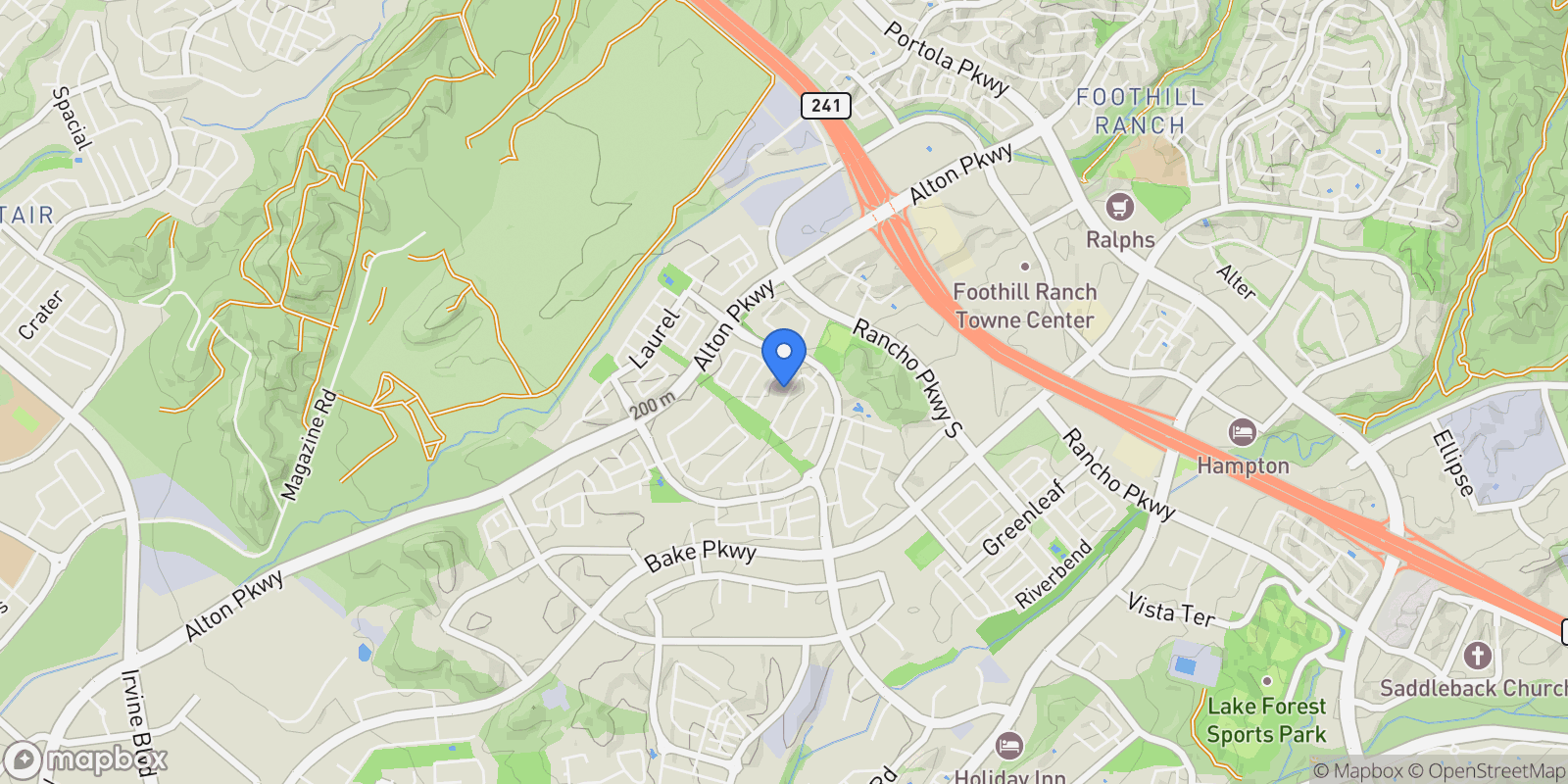 Map showing 23 Manzanillo, Lake Forest, California, United States.