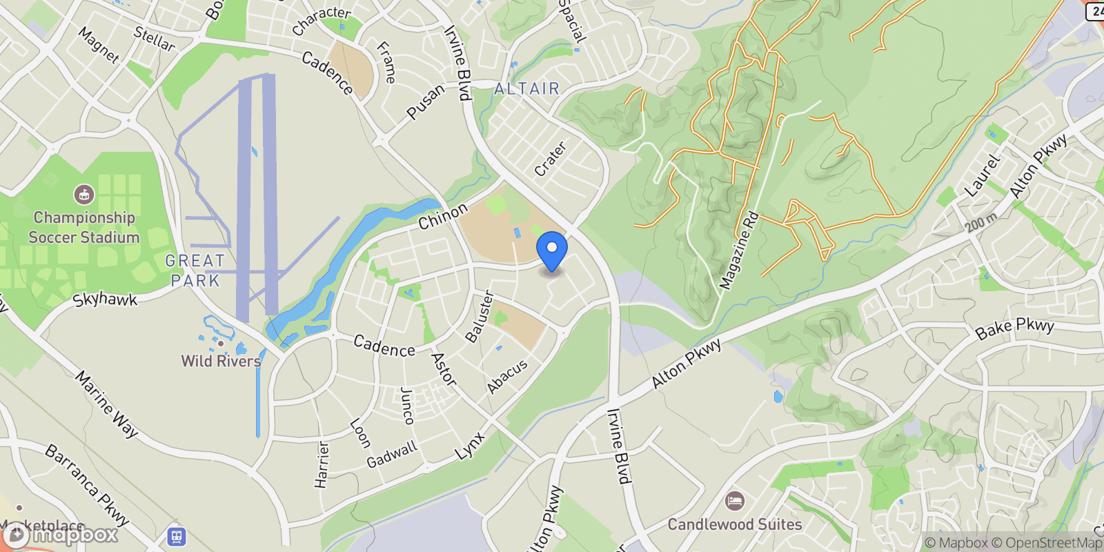 Map showing 187 Biome, Irvine, California, United States.