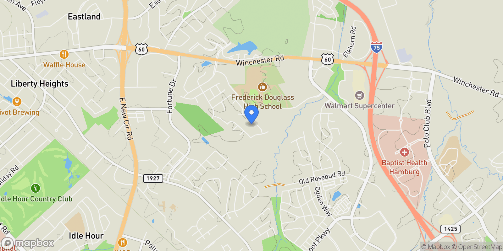 Map showing 1409 Gadsten Court, Lexington, KY 40509, Lexington, Kentucky, United States.